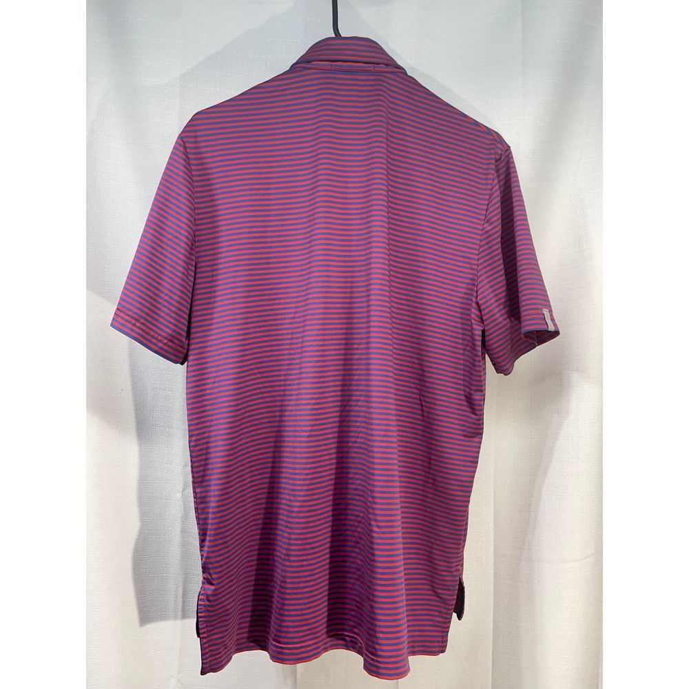 RLX Men's‎ Golf Polo Red Blue Stripes Logo Size M EUC - Picture 3 of 7